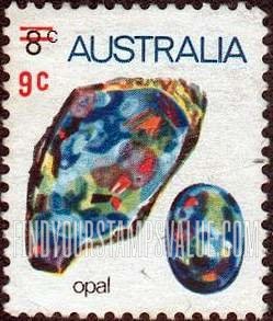 FindYourStampsValue: Opal: Surcharged in Red