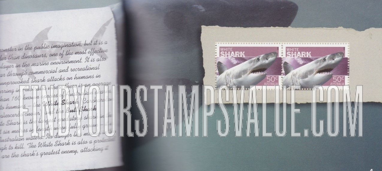 FindYourStampsValue: Dangerous Australian Wildlife: White shark