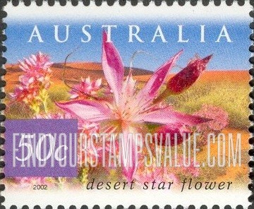 FindYourStampsValue: Flora & Fauna Type of 1996: Desert star flower