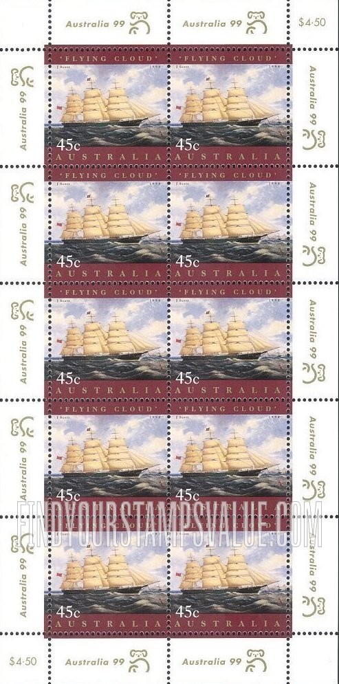 FindYourStampsValue: Maritime Heritage: Flying Cloud