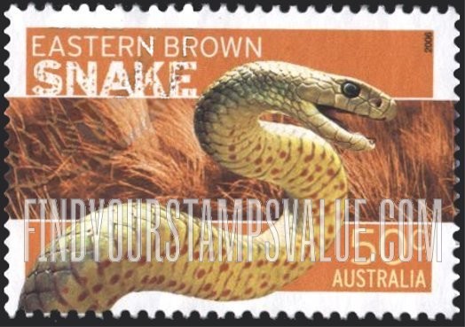 FindYourStampsValue: Dangerous Australian Wildlife: Eastern brown snake