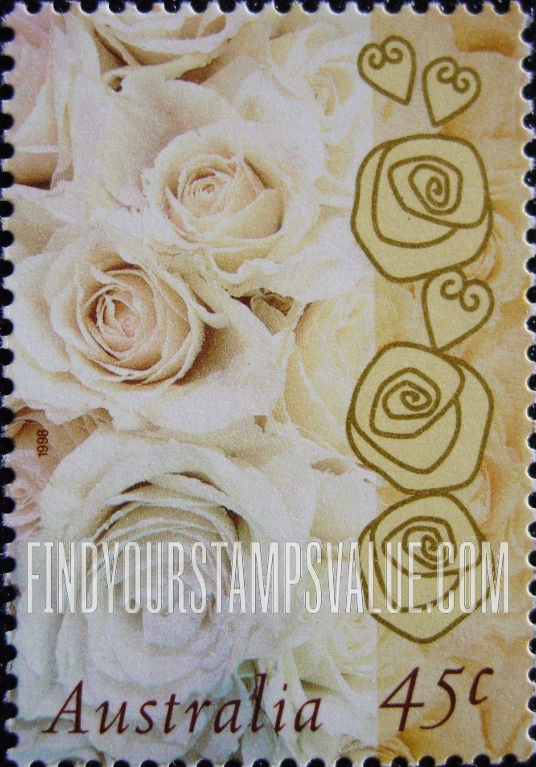 FindYourStampsValue: Greetings: Champagne roses