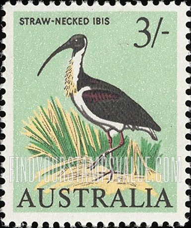 FindYourStampsValue: Straw-necked ibis