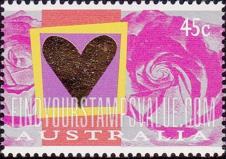 FindYourStampsValue: St. Valentine’s Day: Heart and Roses