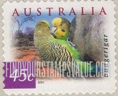 FindYourStampsValue: Flora & Fauna Type of 1996: Budgerigar