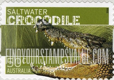 FindYourStampsValue: Dangerous Australian Wildlife: Saltwater crocodile
