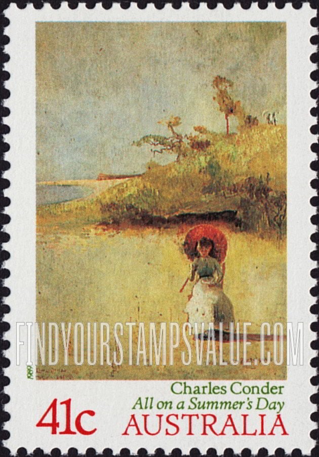 FindYourStampsValue: Impressionist Paintings: All on a Summer’s Day, by Charles Conder, vertical