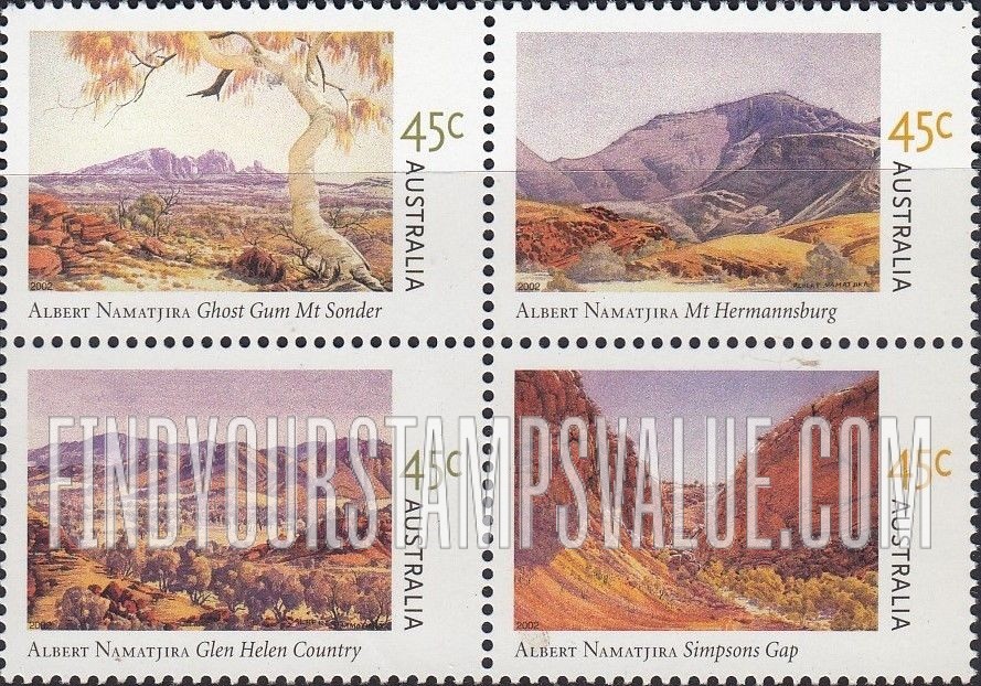 FindYourStampsValue: Paintings by Albert Namatjira (1902-59)