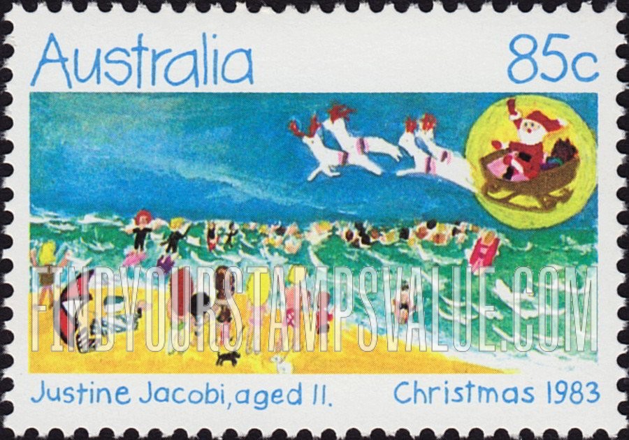 FindYourStampsValue: Holiday beach scene