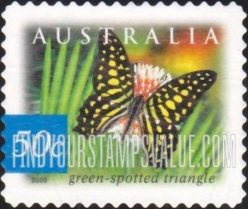FindYourStampsValue: Flora & Fauna Type of 1996: Green-spotted triangle butterfly