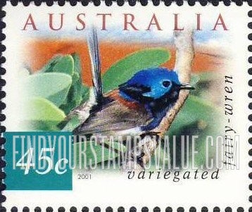 FindYourStampsValue: Flora & Fauna Type of 1996: Variegated fairy wren