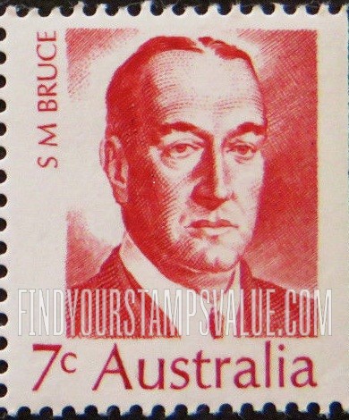 FindYourStampsValue: Prime Ministers: Stanley Melbourne Bruce (1883-1967)