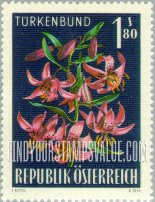 FindYourStampsValue: Alpine Flowers: Turk’s cap