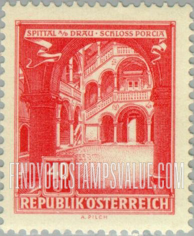 FindYourStampsValue: Buildings: Porcia Castle, Spittal on the Drau