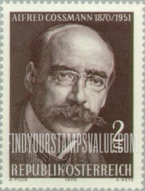FindYourStampsValue: Alfred Cossmann (1870-1951), Engraver