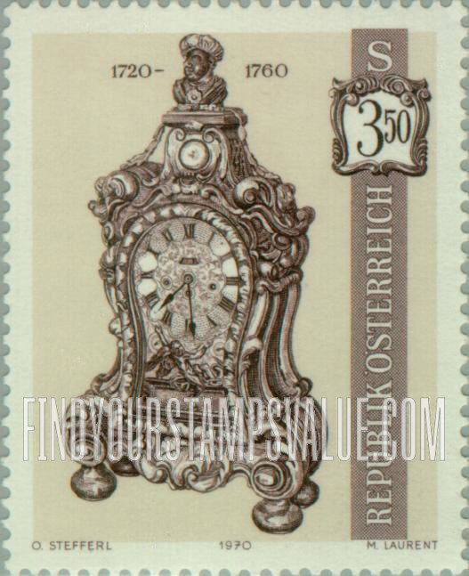 FindYourStampsValue: Old Clocks from Vienna Horological Museum: Bracket clock, 1720-60