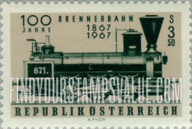 FindYourStampsValue: First Locomotive Used on Brenner Pass