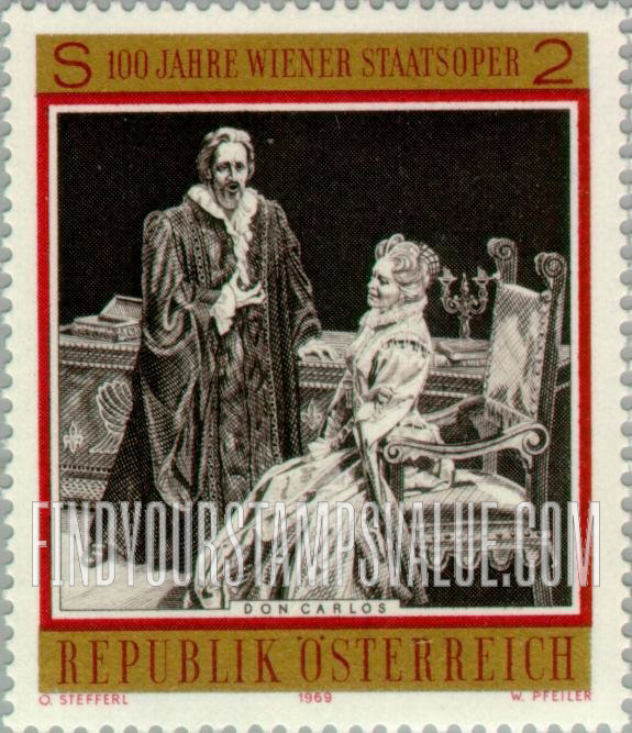 FindYourStampsValue: Centenary of Vienna Opera House: Don Carlos, Verdi