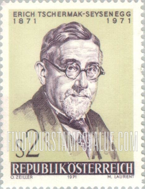 FindYourStampsValue: Dr. Erich Tschermak-Seysenegg (1871-1962), Botanist