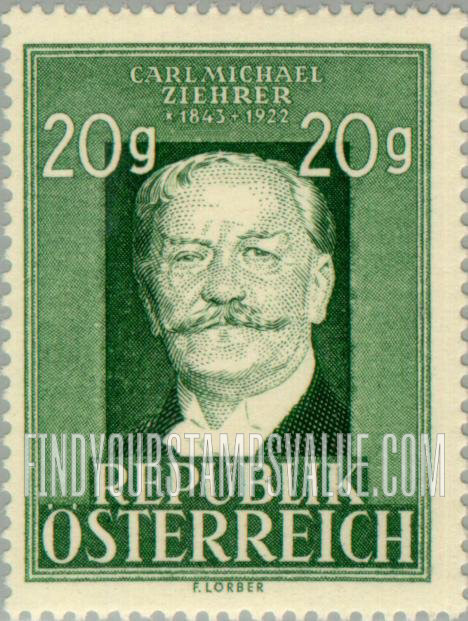 FindYourStampsValue: Carl Michael Ziehrer (1843-1922), Composer