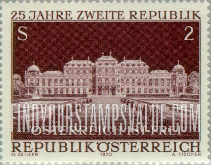 FindYourStampsValue: Belvedere Palace, Vienna
