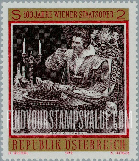 FindYourStampsValue: Centenary of Vienna Opera House: Don Giovanni, Mozart