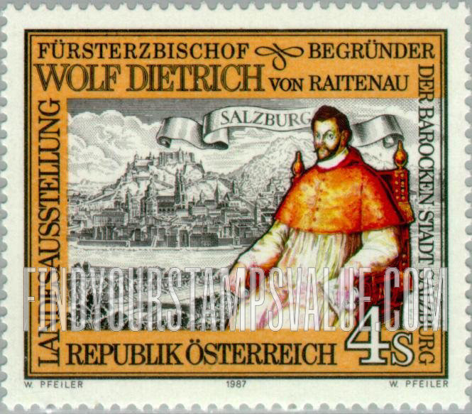 FindYourStampsValue: Von Raitenau, View of Salzburg