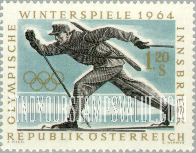 FindYourStampsValue: Sports: Biathlon (skier with rifle)