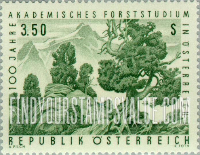 FindYourStampsValue: Mountain Range and Stone Pines