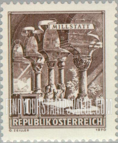 FindYourStampsValue: Buildings: Romanesque columns, Millstatt Abbey