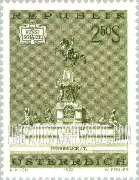 FindYourStampsValue: Leopold Fountain, Innsbruck