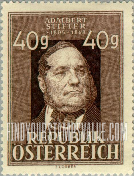 FindYourStampsValue: Adalbert Stifter (1805-68), novelist