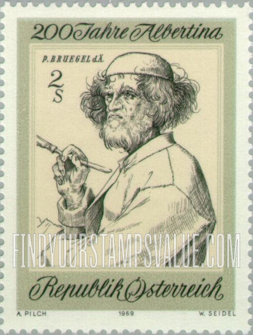 FindYourStampsValue: Etching Collection in the Albertina, Vienna, Bicentenary: The Painter, by Peter Brueghel