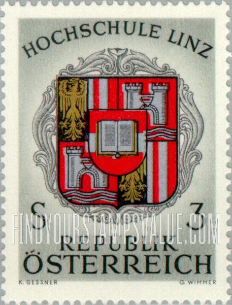 FindYourStampsValue: Coat of Arms of University of Linz
