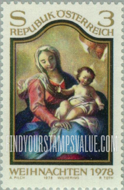 FindYourStampsValue: Virgin and Child, Wilhering Church
