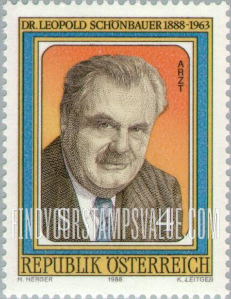 FindYourStampsValue: Leopold Schonbauer (1888-1963), Physician