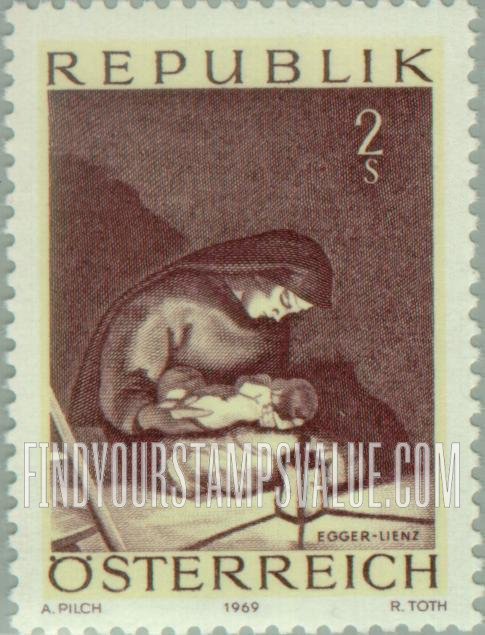 FindYourStampsValue: Madonna, by Albin Egger-Lienz