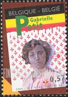 FindYourStampsValue: Famous Belgians: Gabrielle Petit, World War II heroine