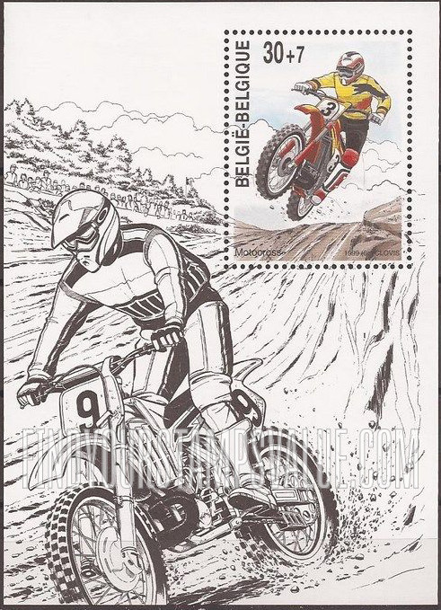 FindYourStampsValue: Semi-Postal, Motorcycles: Motocross