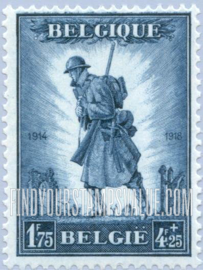 FindYourStampsValue: Semi-Postal: Belgian Infantryman