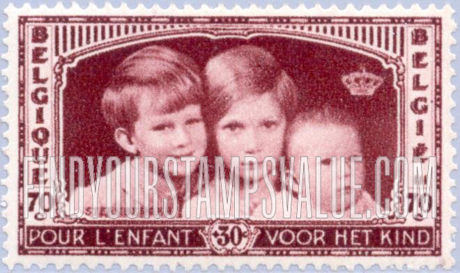 FindYourStampsValue: Semi-Postal: Prince Baudouin, Princess Josephine and Prince Albert