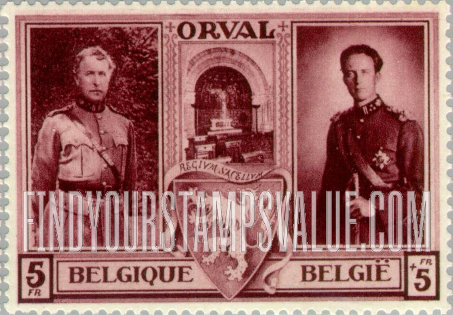 FindYourStampsValue: Semi-Postal: King Albert I and King Leopold III and Shrine
