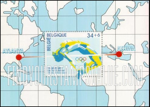 FindYourStampsValue: Semi-Postal, Modern Olympic Games, Centenary: High jump