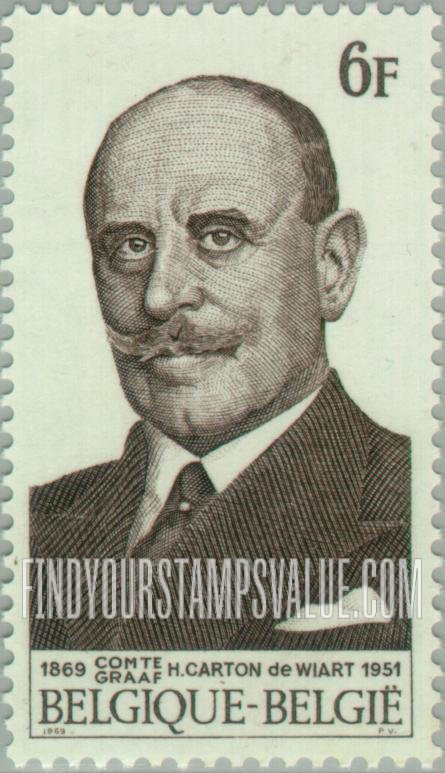 FindYourStampsValue: Henry Carton de Wiart, by Gaston Geleyn