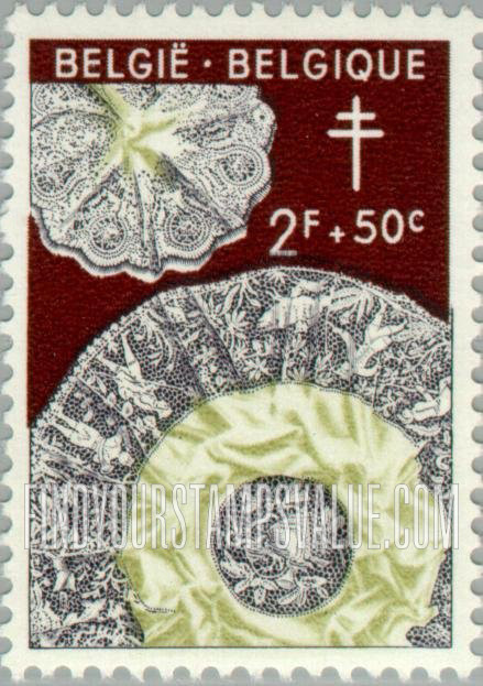 FindYourStampsValue: Semi-Postal, Belgian handicrafts: Lace