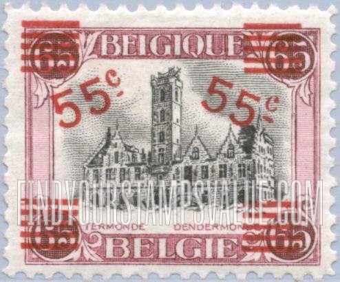 FindYourStampsValue: Town Hall at Termonde