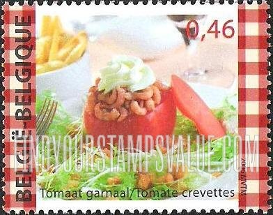 FindYourStampsValue: Belgian Foods and Beverages: Shrimps and tomato