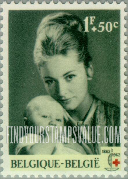 FindYourStampsValue: Semi-Postal: Princess Paola with Princess Astrid