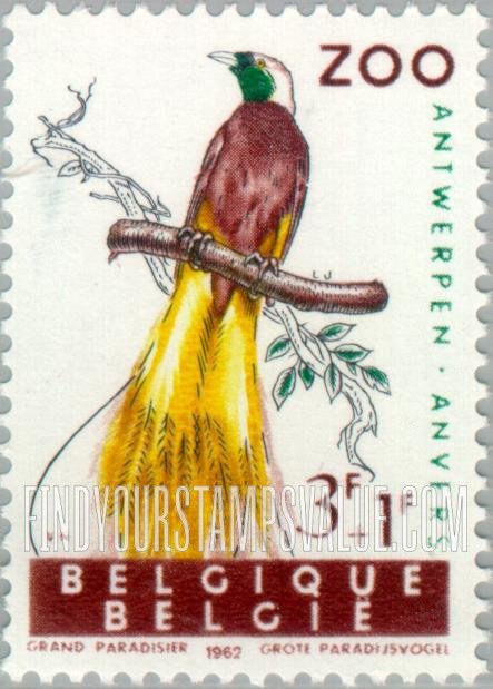 FindYourStampsValue: Semi-Postal, Birds: Great bird of paradise
