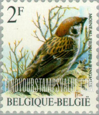 FindYourStampsValue: Birds: Moineau friquet